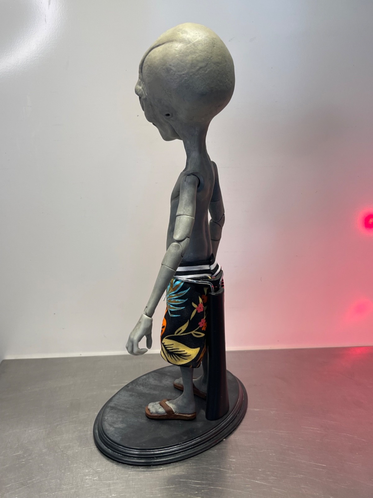 1:6 Scale Custom Grey Vacation Alien Figure 10&Prime; inch Area 51 UFO Art Statue OOAK