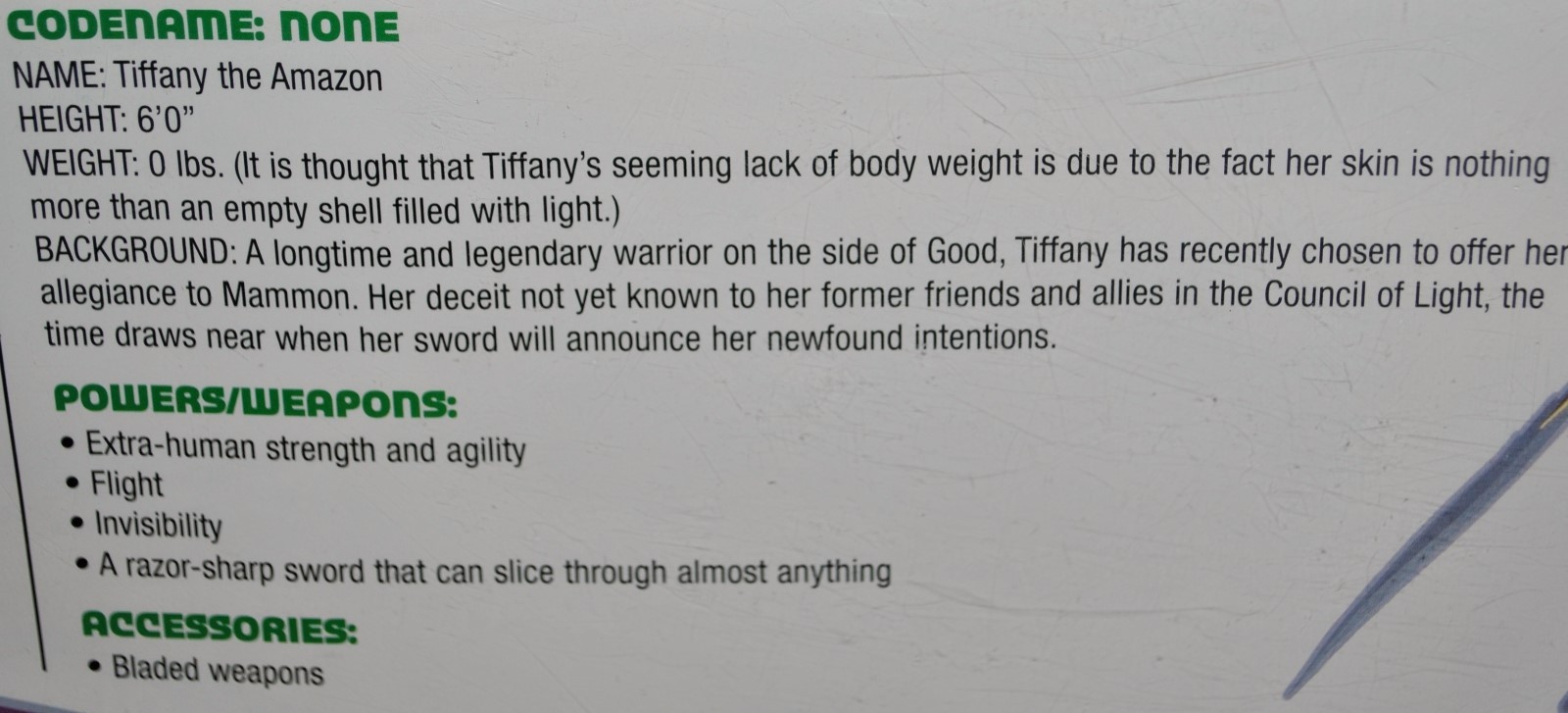 RARE THE AMAZON TIFFANY SPAWN VARIANT VILLAIN – EYES: LIGHT, NONE, BLANK, WHITE