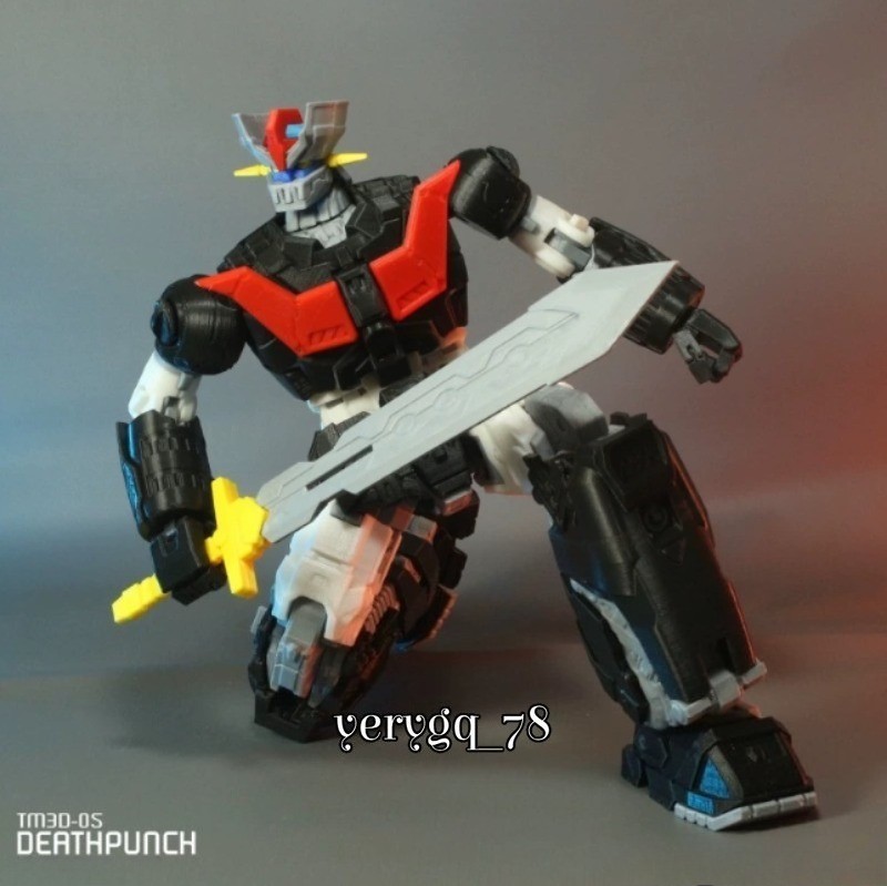 Mazinger Z Deathpunch 3D Print Model Kit 13&Prime; Action Figure Customizable Toy Gift