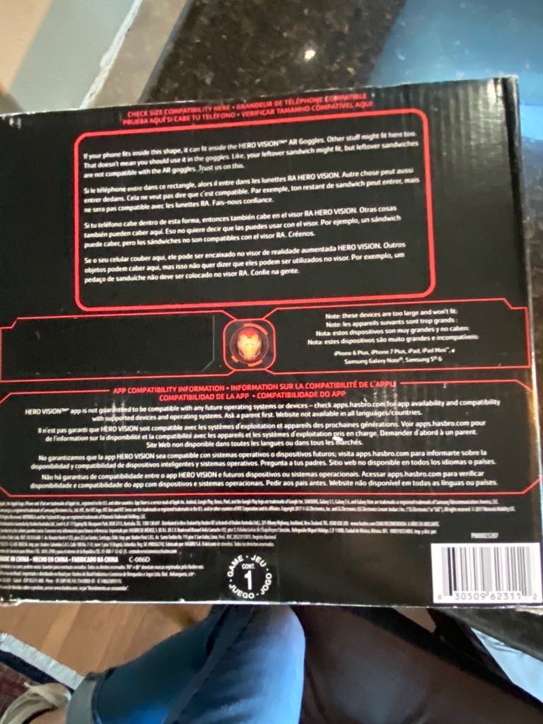 MARVEL AVENGERS Augmented Reality Experience Infinity War Hero Vision *Unopened