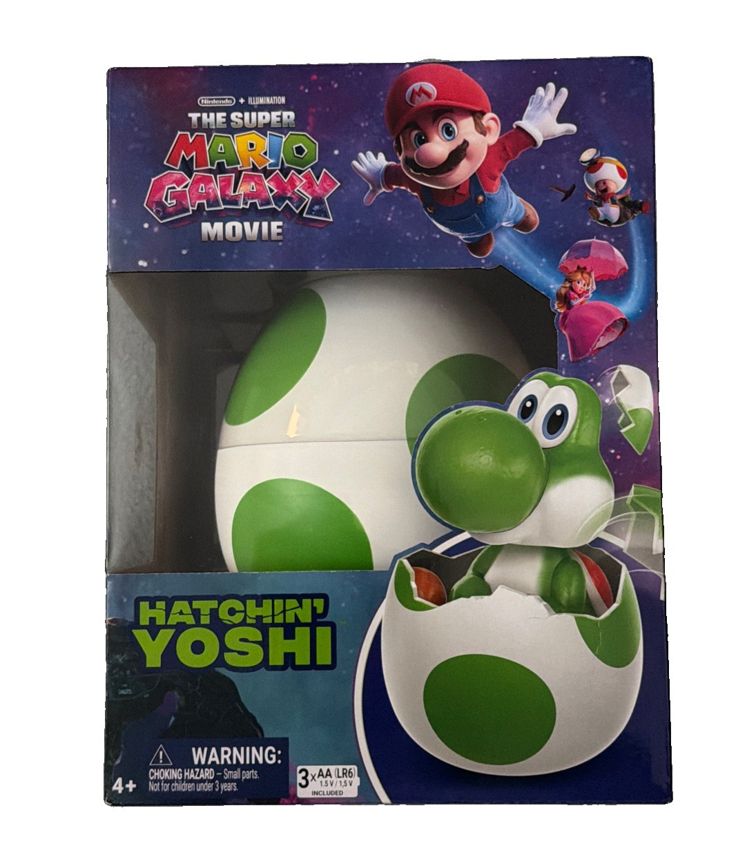 Super Mario Galaxy Movie Hatchin&rsquo; Yoshi Interactive Egg Toy NEW IN HAND