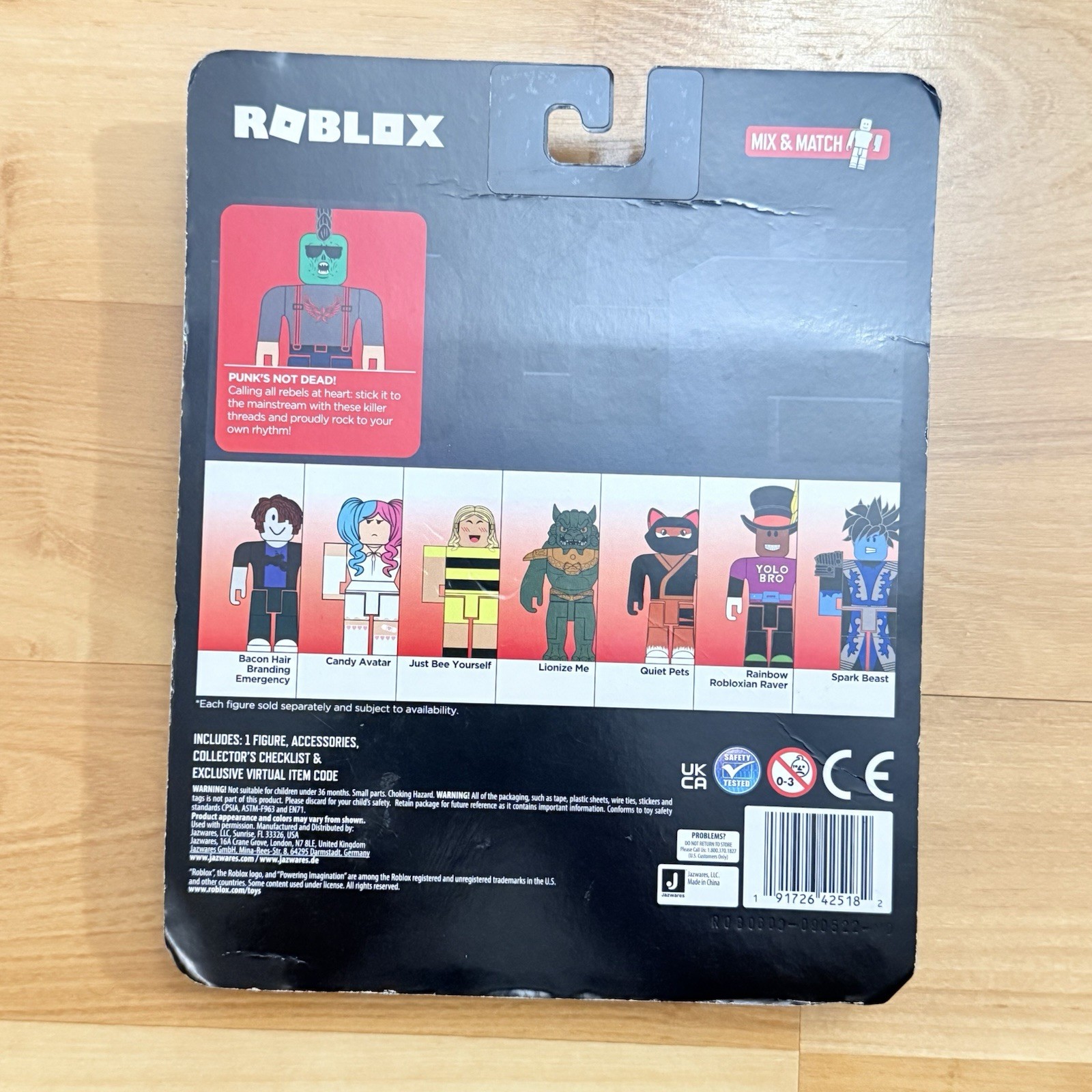 ROBLOX Avatar Shop Punk’s Not Dead Toy Set Figure with Code New Sealed!