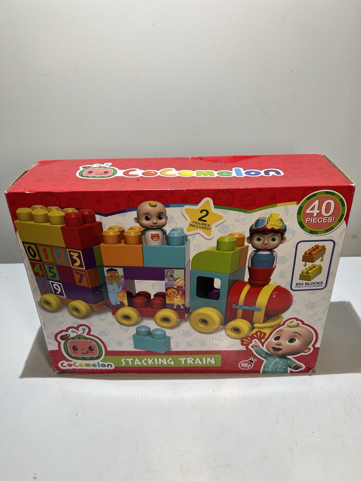 CoComelon Stacking Train, 40 Piece Large Building Block Set…NEW IN BOX
