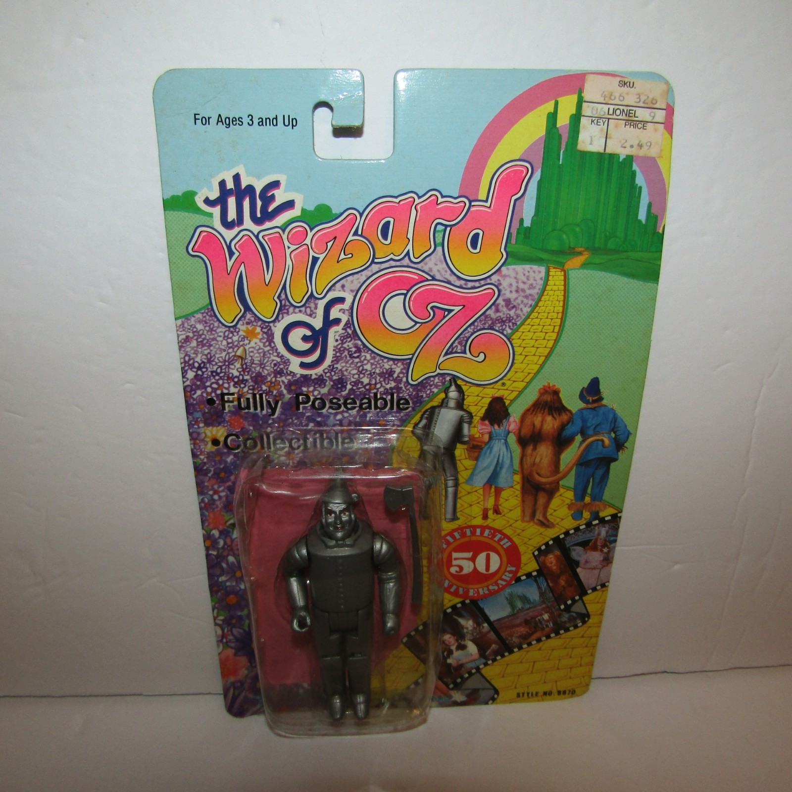 Tin Man The Wizard of Oz 50th Anniversary Vintage 4” Action Figure New Worn Card