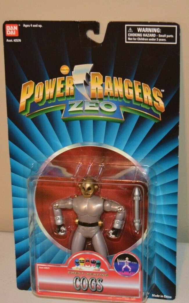 Power Rangers Zeo 1996 Chest-Beating Cogs Evil Space Alien 5 1/2&Prime; Figure NEW