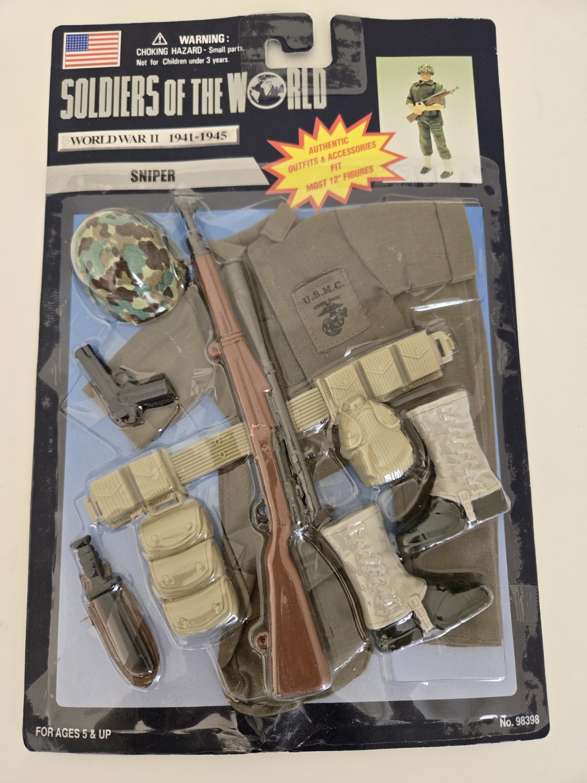 Soldiers Of The World WW2 Sniper USMC Clothing & Accessories Set New 1999