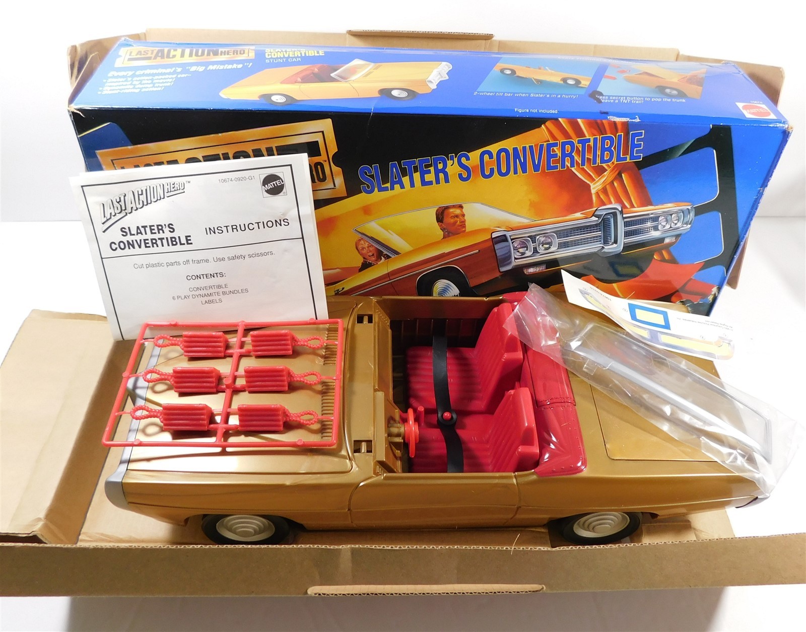 1993 Mattel Last Action Hero JACK SLATER&rsquo;S Convertible Stunt Car, New