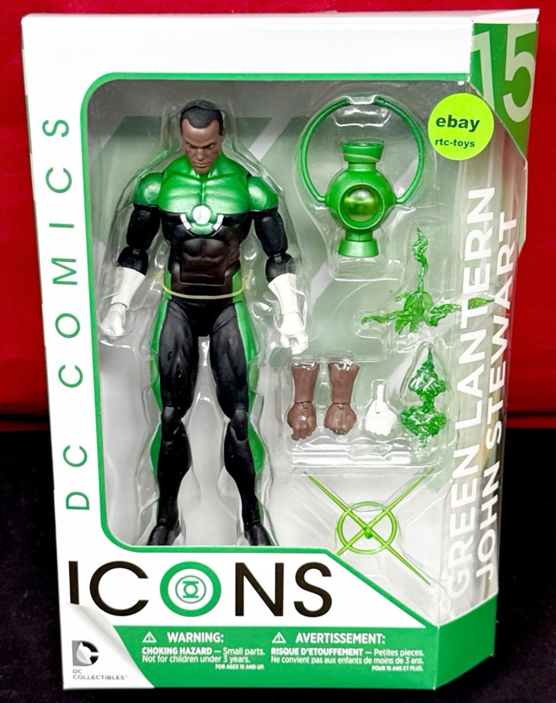 Green Lantern John Stewart DC Icons Collectibles #15 Comic Action Figure New
