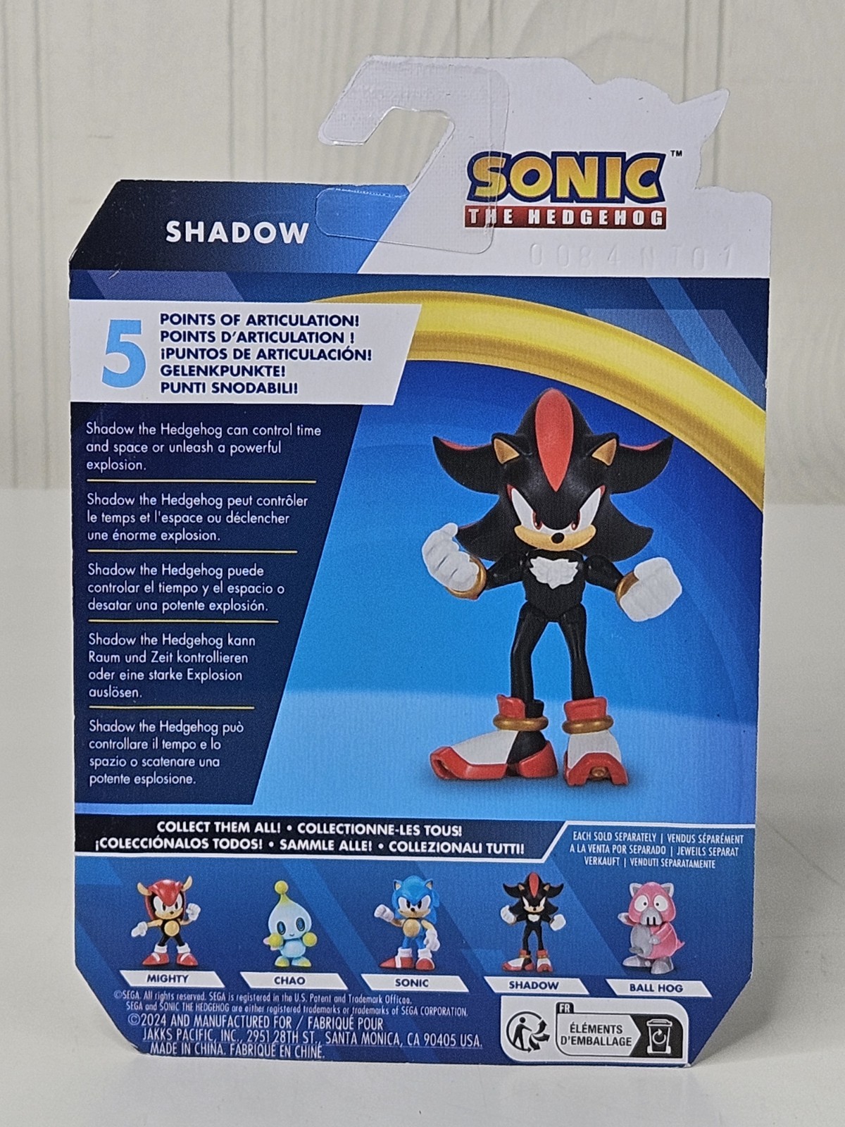 Sonic The Hedgehog Shadow 2.5&Prime; Action Figure 2024 Jakks Pacific Toy Retail
