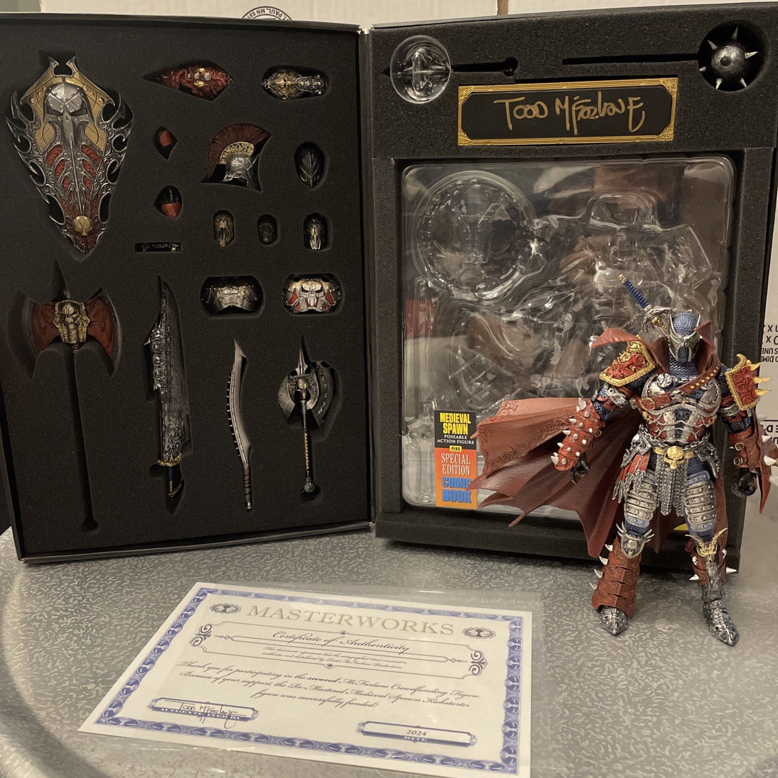 kickstarter medieval spawn action figure Blue Version