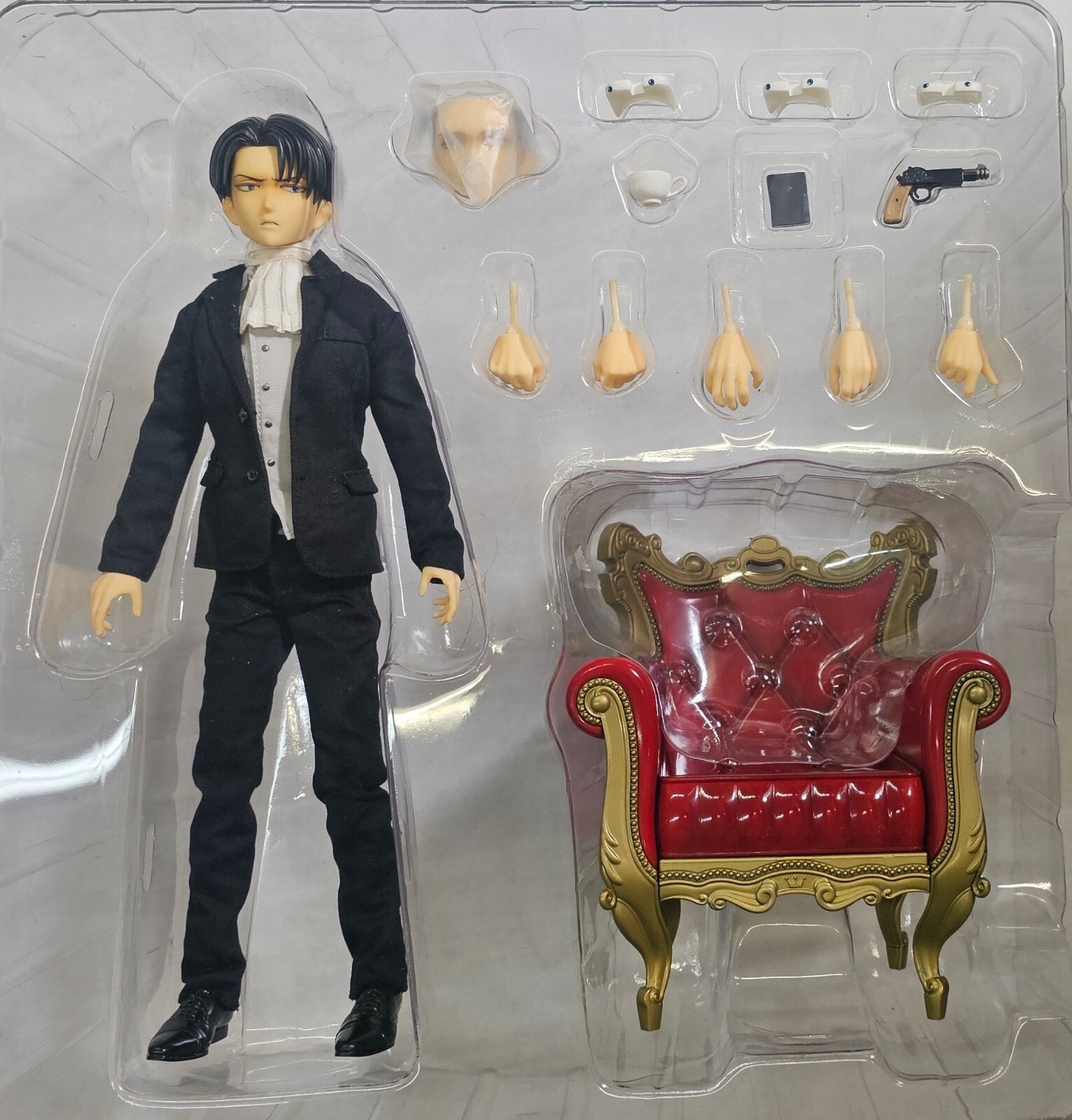 USED Medicom Attack on Titan Levi Ackerman (Suit) RAH Real Action Hero Figure