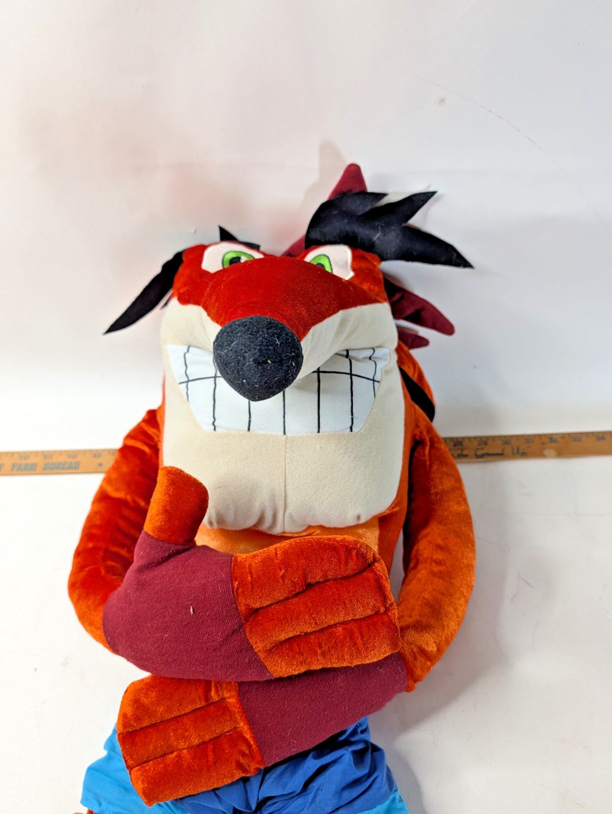 Rare Collectible 2007 Giant Crash Bandicoot Kelly Toy Playstation Plush 32” PS
