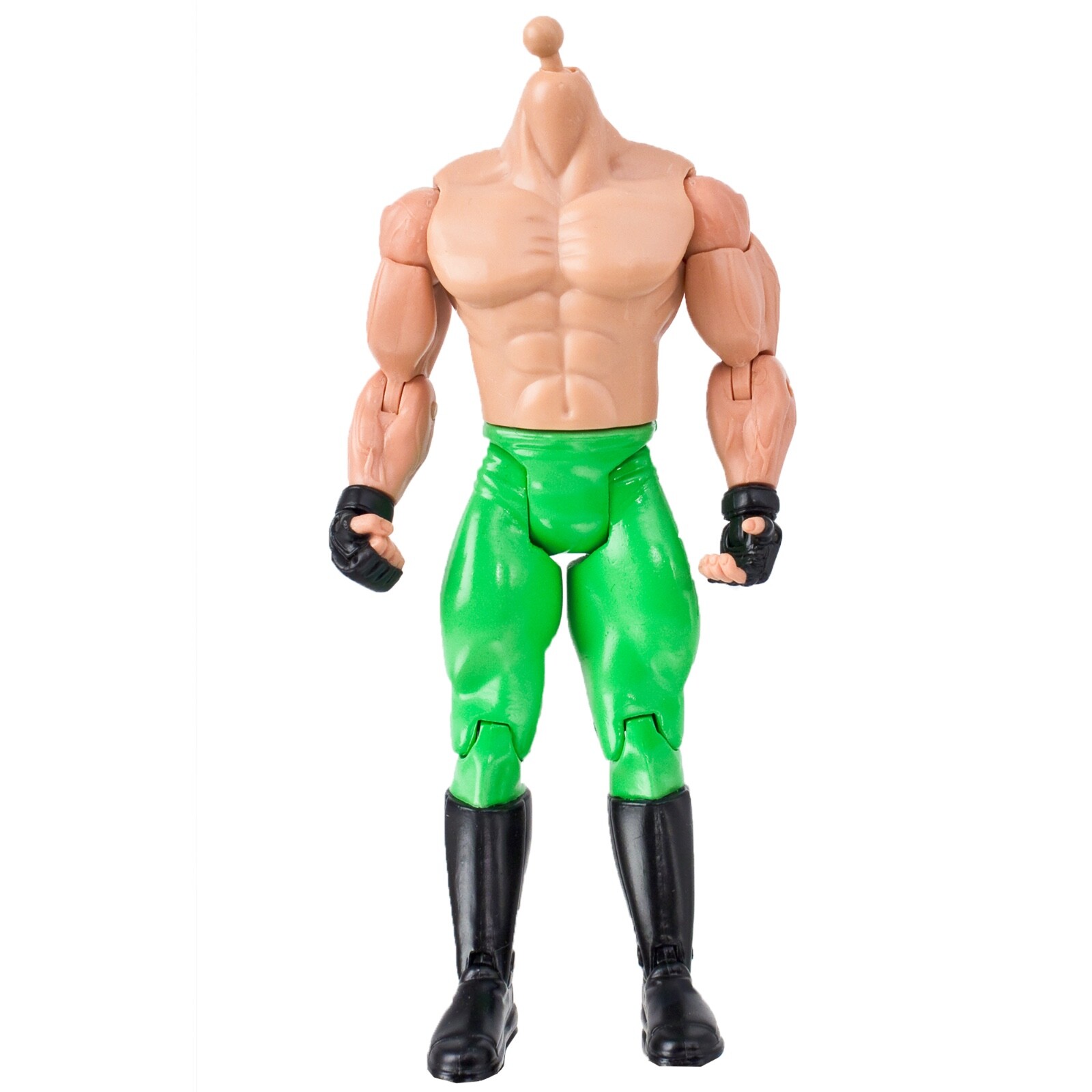 Generic 7 Inch Wrestling Action Figure With White Body & Green Pants