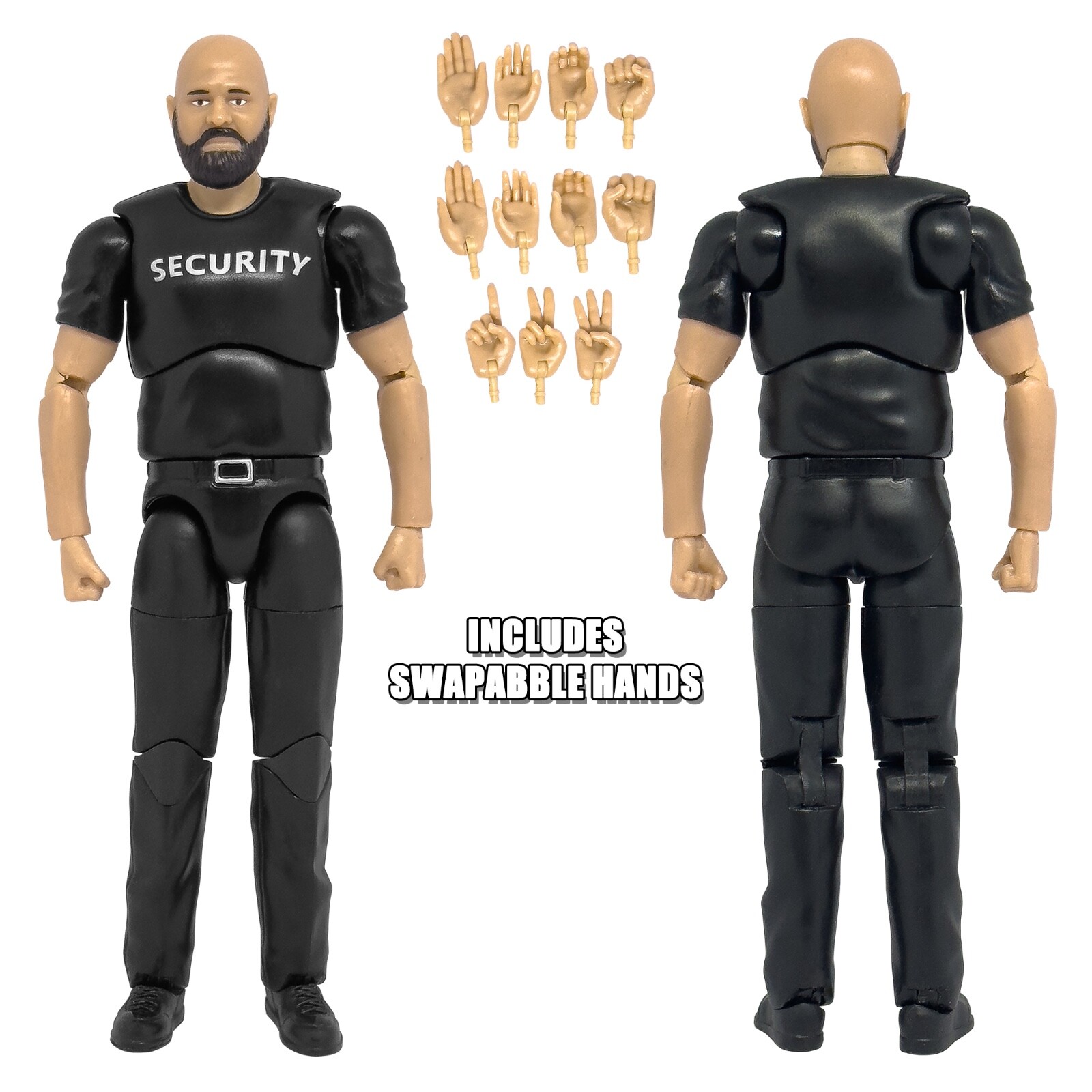 Ultimate Security Guard With Deluxe Articulation for WWE & AEW Wrestling Figures