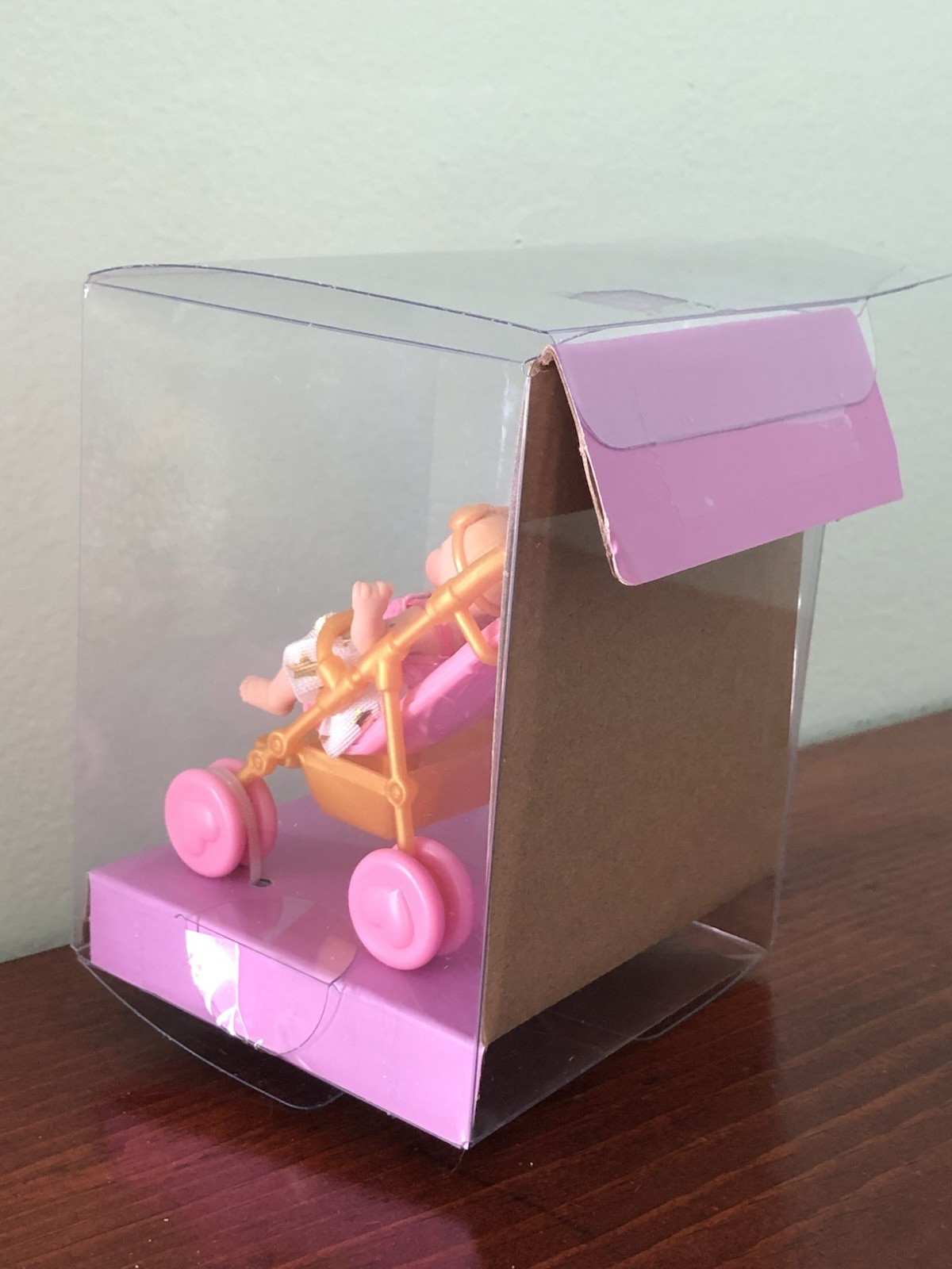 Zuru My Mini Baby Series 2 SUPER RARE Twins Pink Gold Double Stroller NEW in Box