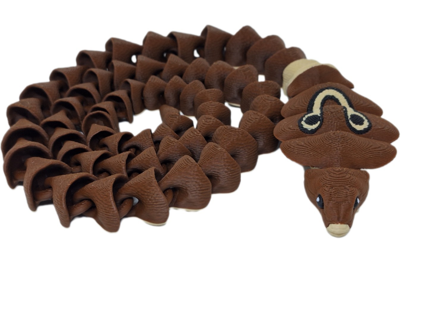 Cobra Naja Indian Snake Articulated Flexible 34&Prime; Long 3d Printed Fidget Toy