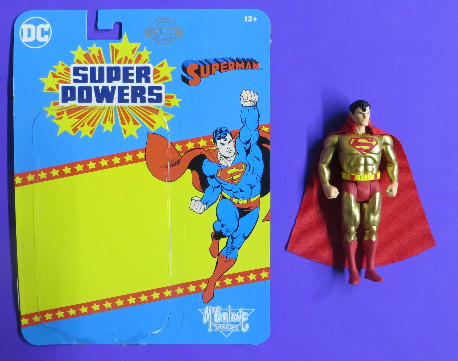 MCFARLANE SUPER POWERS GOLD SUPERMAN LOOSE DC Universe DCU Figure 4&Prime; 5&Prime;