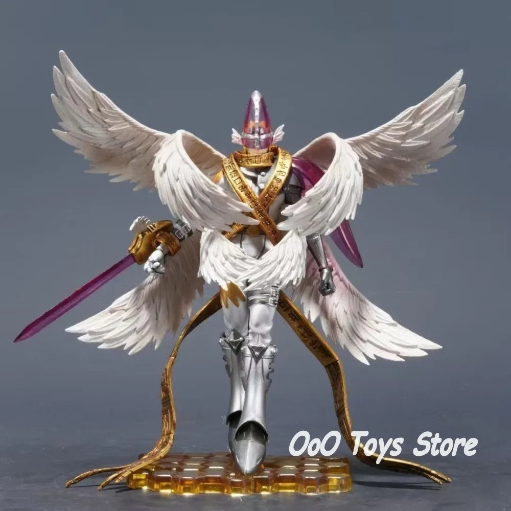 22cm Digimon Adventure Holy Angemon Anime PVC Figure Statue Model Gift