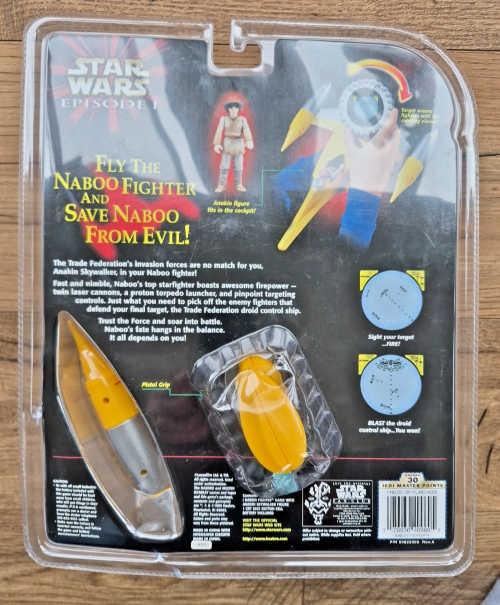 1999 Hasbro Star Wars Episode 1 Naboo Fighter Electronic Handheld Game New