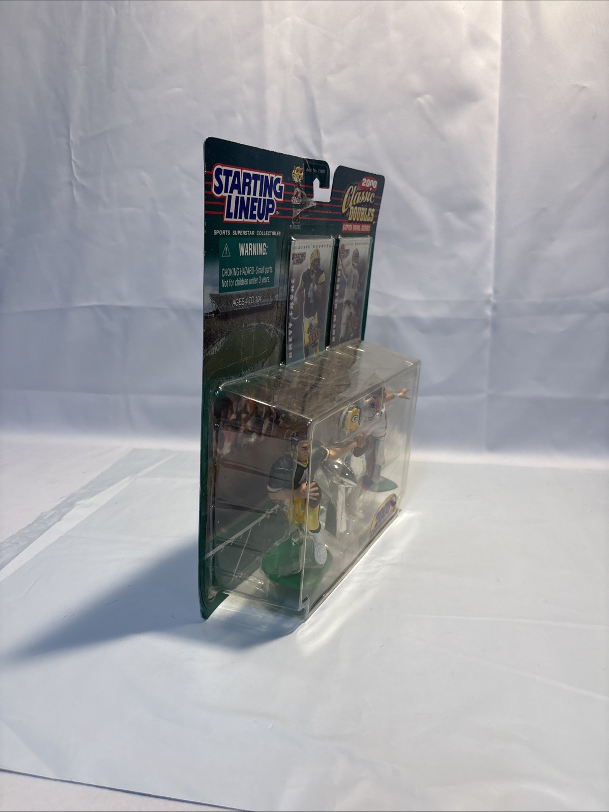 2000 Classic Doubles Starting Lineup Brett Favre / Drew Bledsoe w/cards NIB