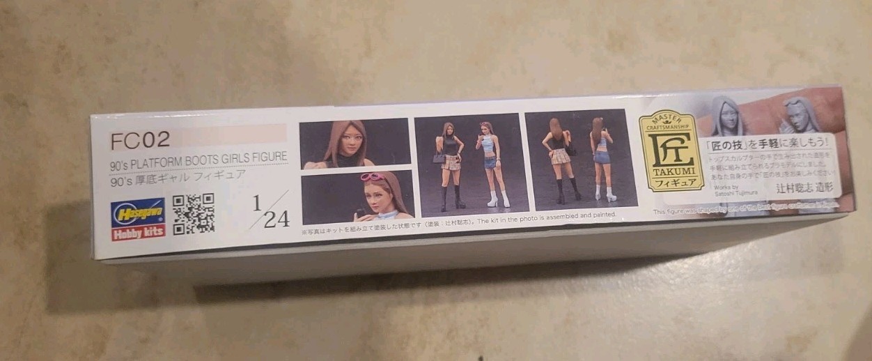 Hasegawa 1/24 Figure Collection Series 90&rsquo;s platform boots Gal Figure New Sealed
