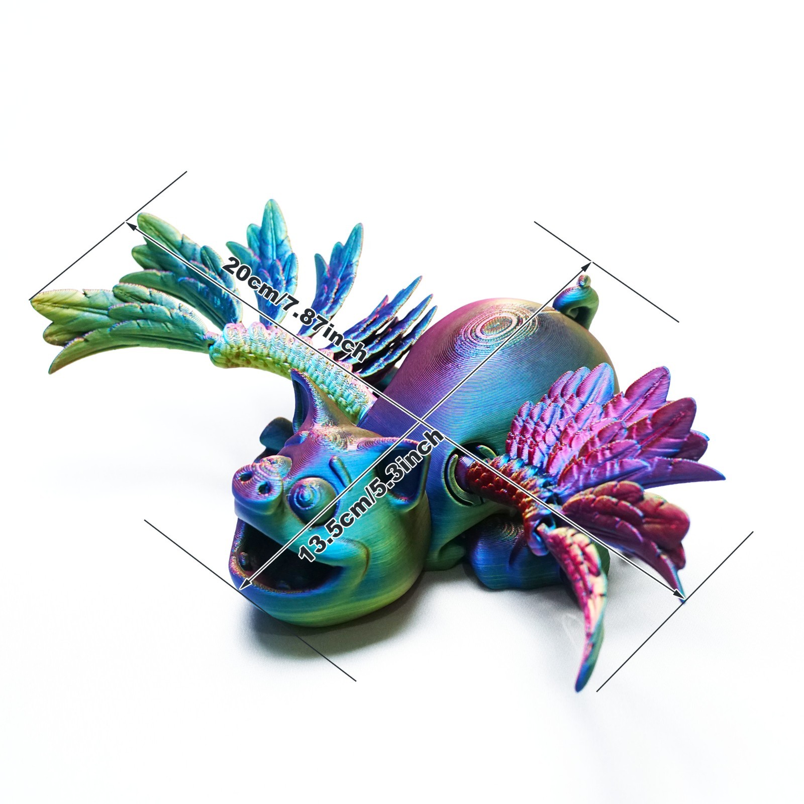8inch 3D Printed Fliggy Model,Articulated Animals Figure,Fidget Toys Home Decor