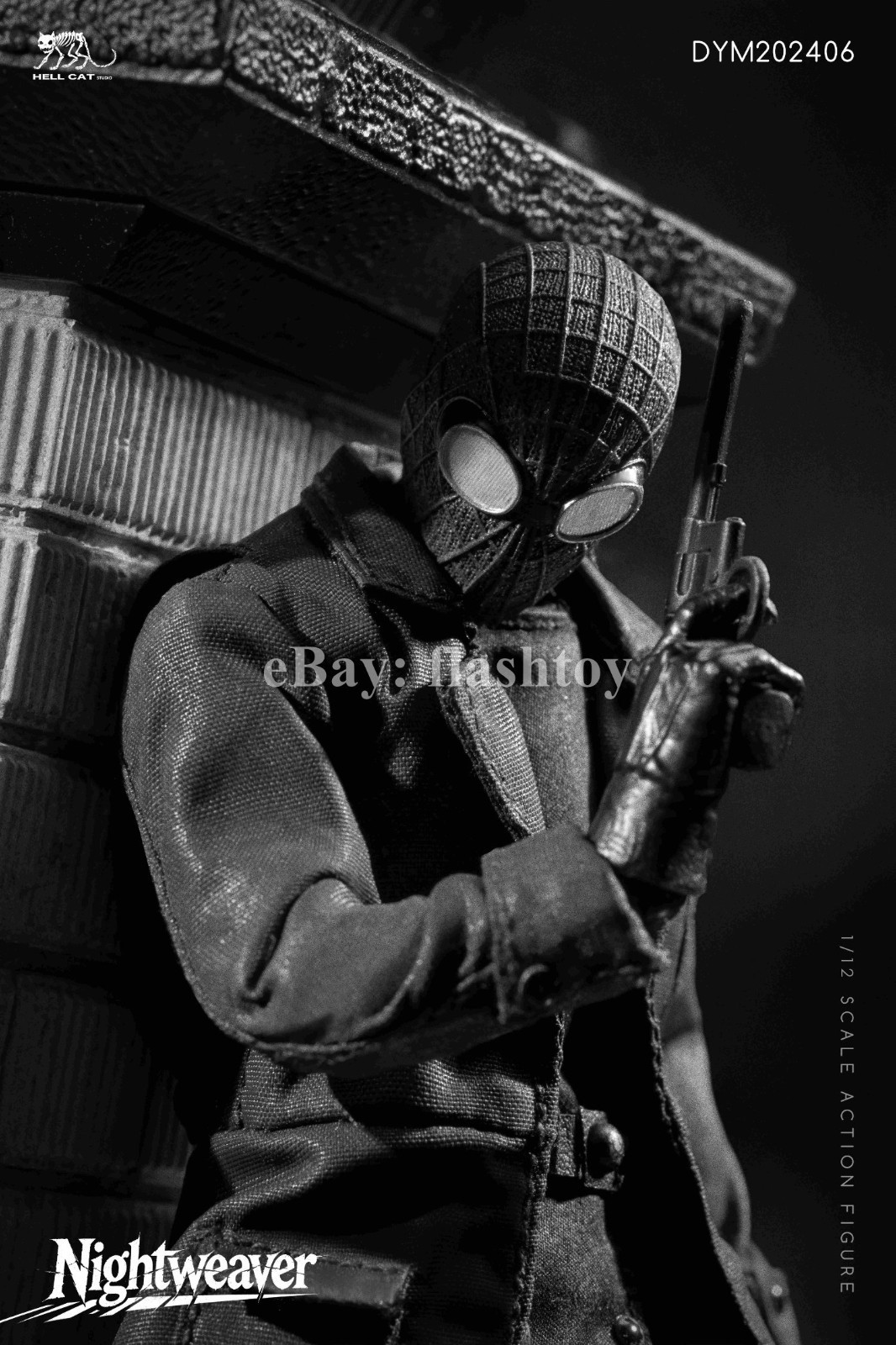Presale Hell Cat DYM202406B 1/12 Spider Noir Action Figure Black & White Ver.