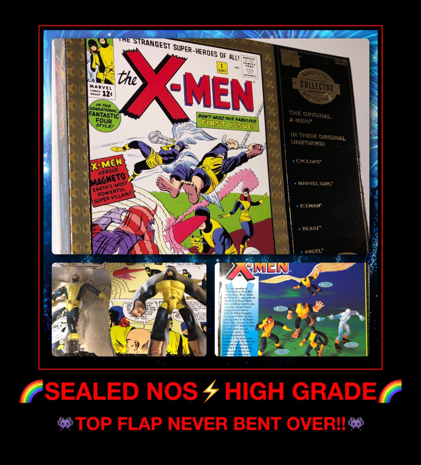 VTG 90s Toy Biz Orig XMEN comic movie 5 Figure Set Marvel Collectors Edition MIB