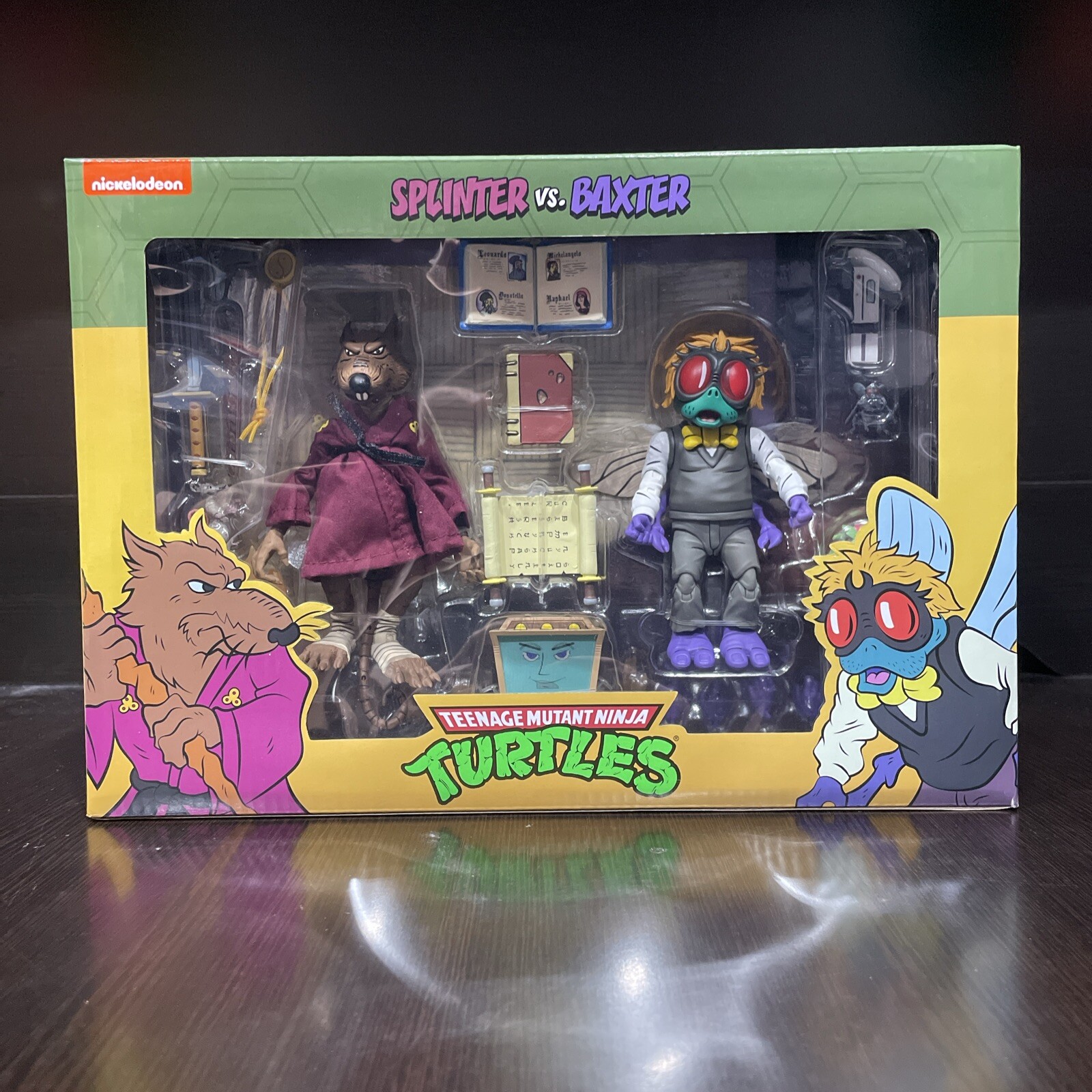 NECA Teenage Mutant Ninja Turtles Splinter & Baxter Action Figure