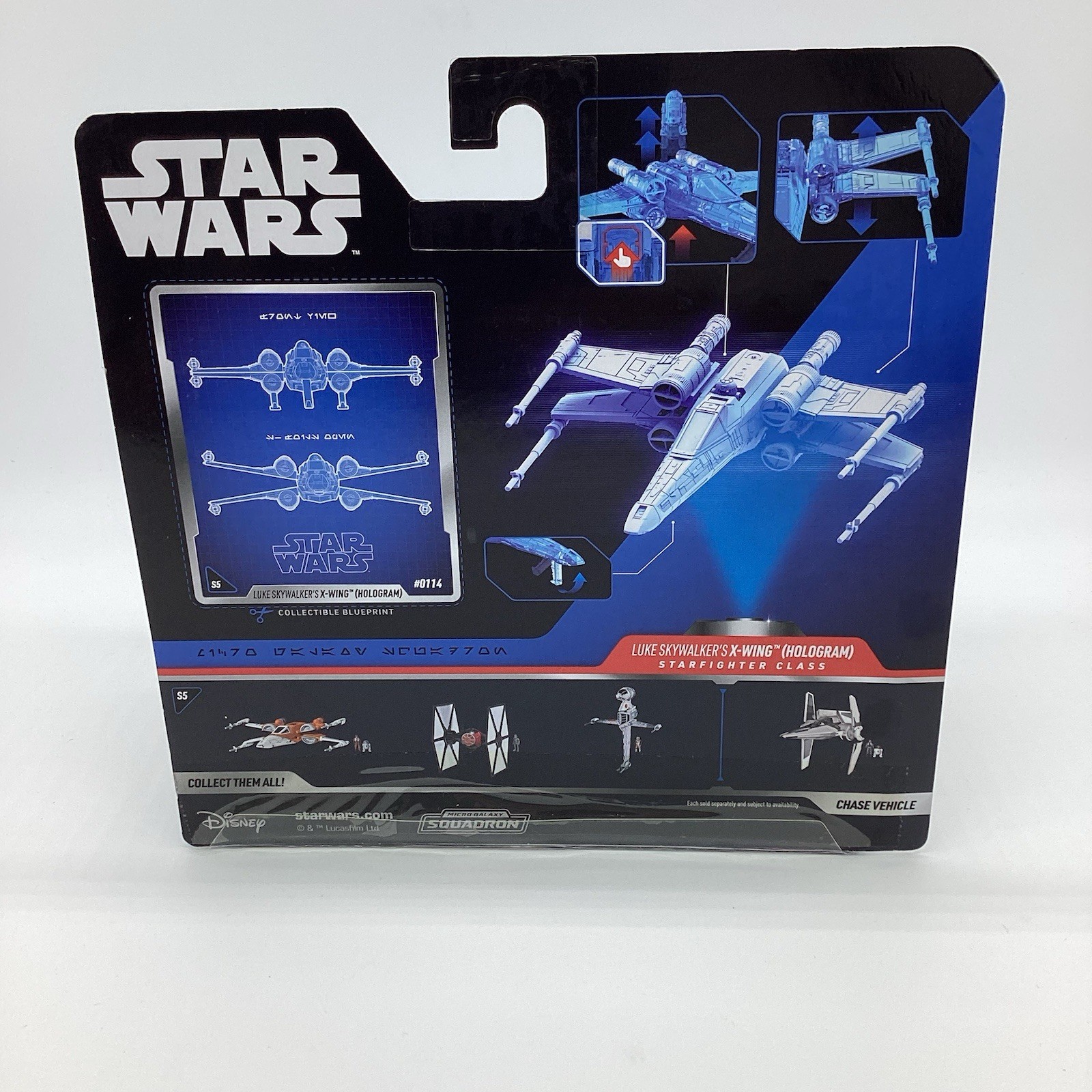 Star Wars Micro Galaxy Squadron Series 5 Luke Skywalker&rsquo;s X-Wing Hologram CHASE