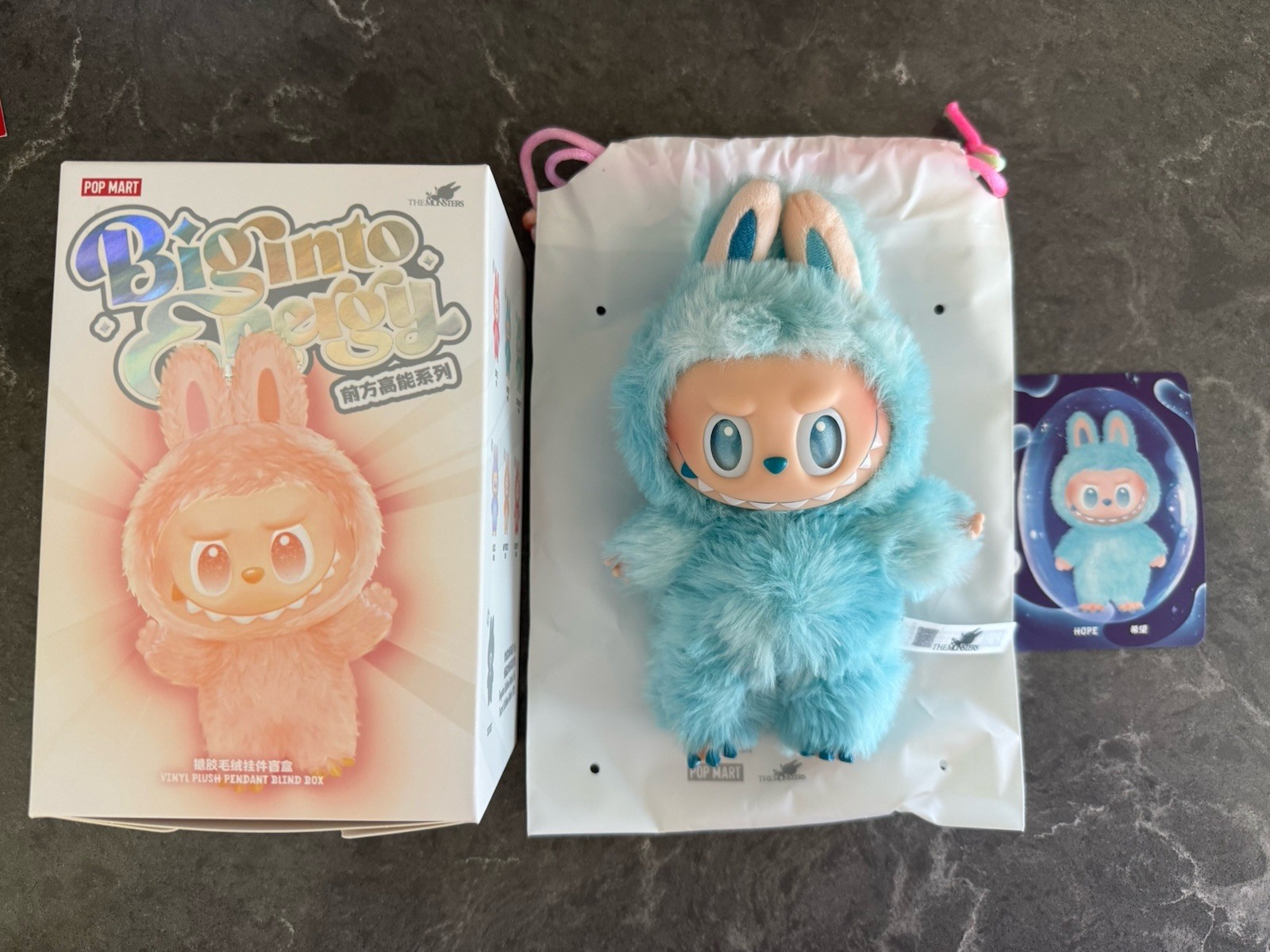 The Monsters Labubu Big Into Energy – Hope – 100% PopMart. Opened From Bottom
