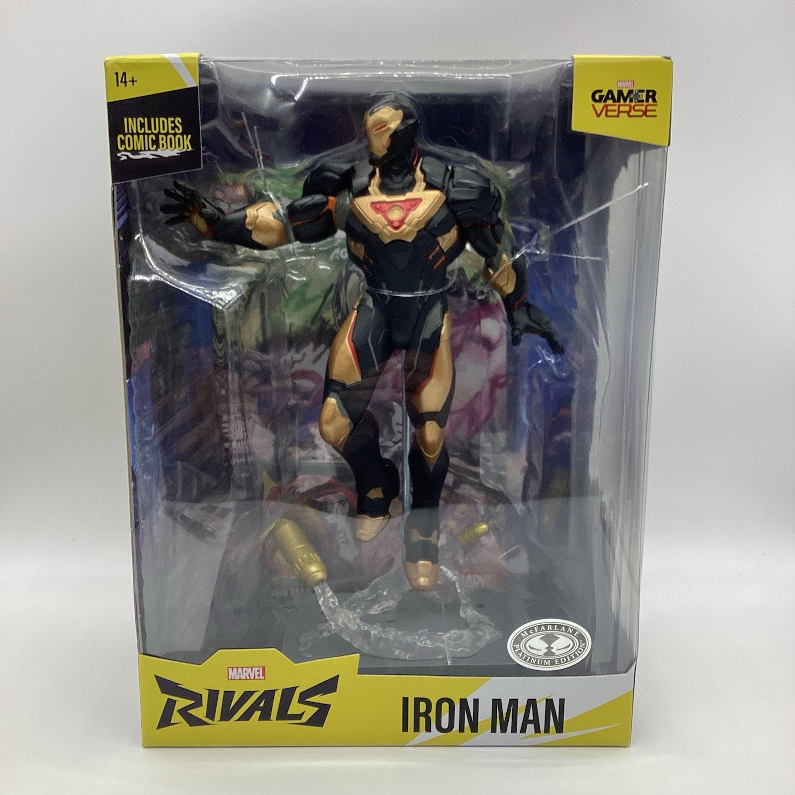 McFarlane Marvel Rivals Iron Man PLATINUM EDITION Black & Gold 1:6 Statue CHASE
