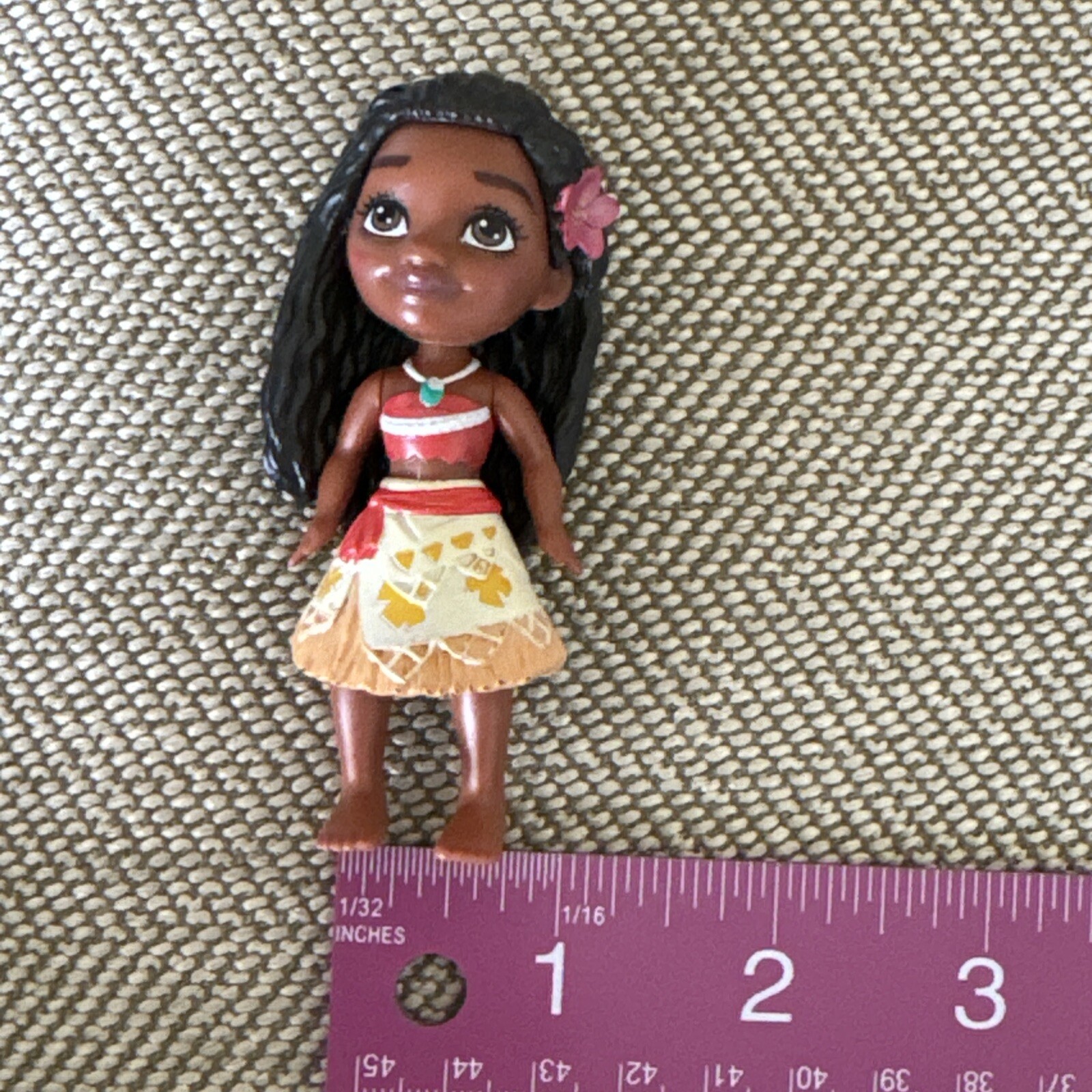 DISNEY PRINCESS POSABLE MINI TODDLER DOLL MOANA 3 Inch