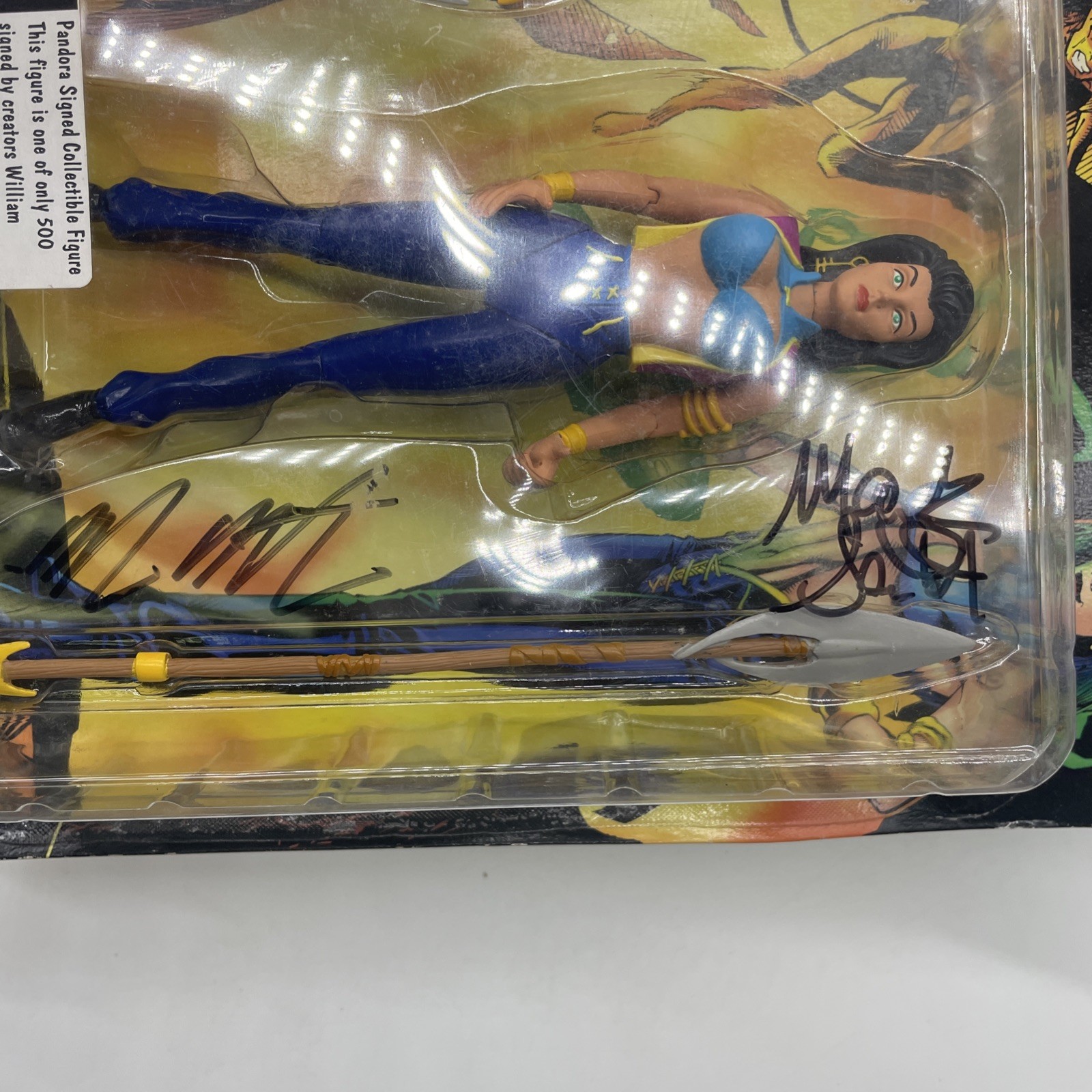 Bolt Entertainment Pandora 7&Prime; Action Figure 1997 Blue Costume LE 500 Signed!