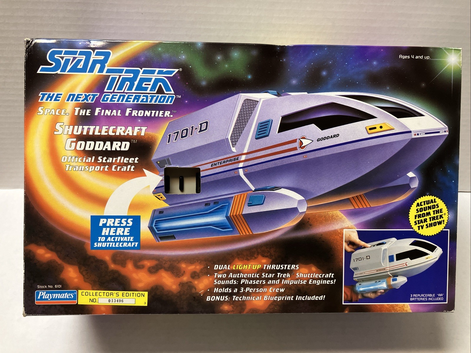 1992 Star Trek Next Generation Shuttlecraft Goddard Collector&rsquo;s Edition Playmate
