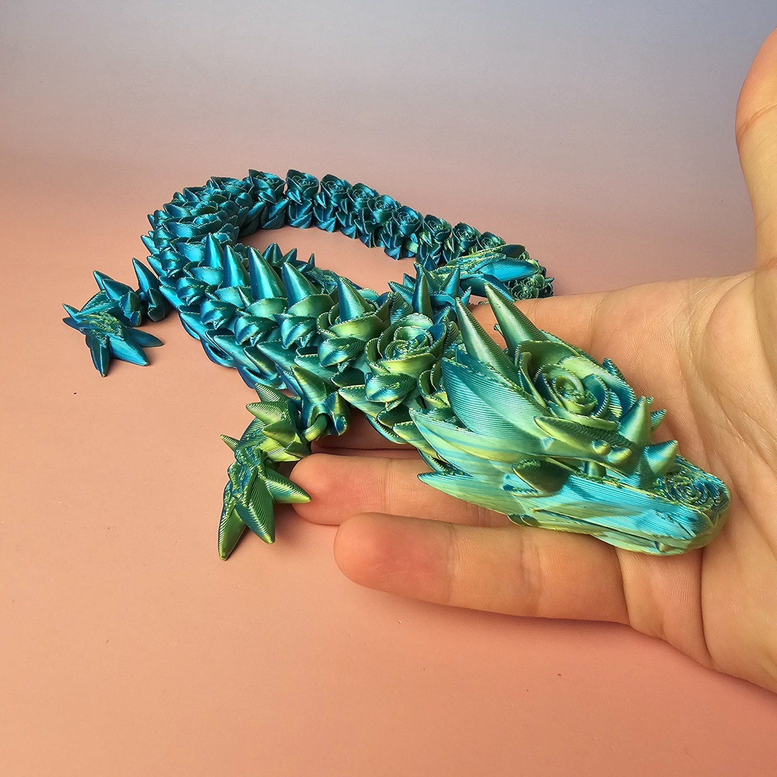 Rose Dragon 3D Printed