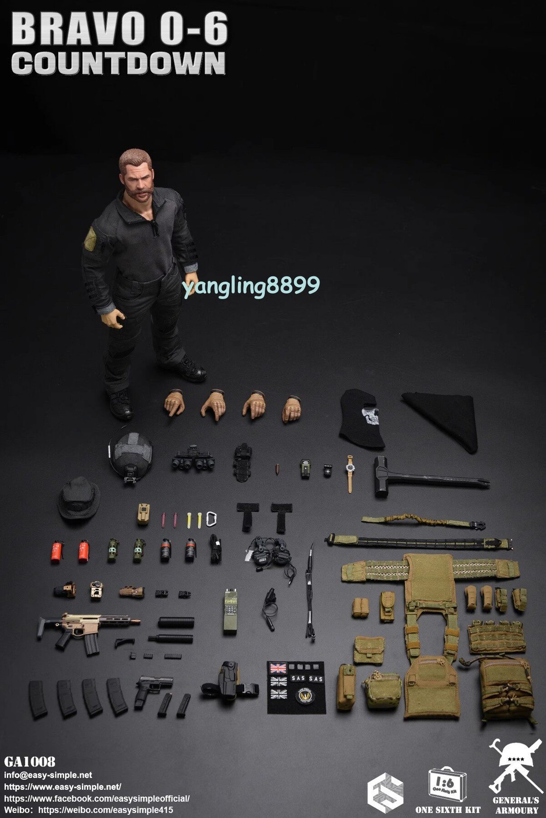 EASY&SIMPLE GA1008 General&rsquo;s Armoury Bravo 0-6 Countdown 1/6 Action Figure New