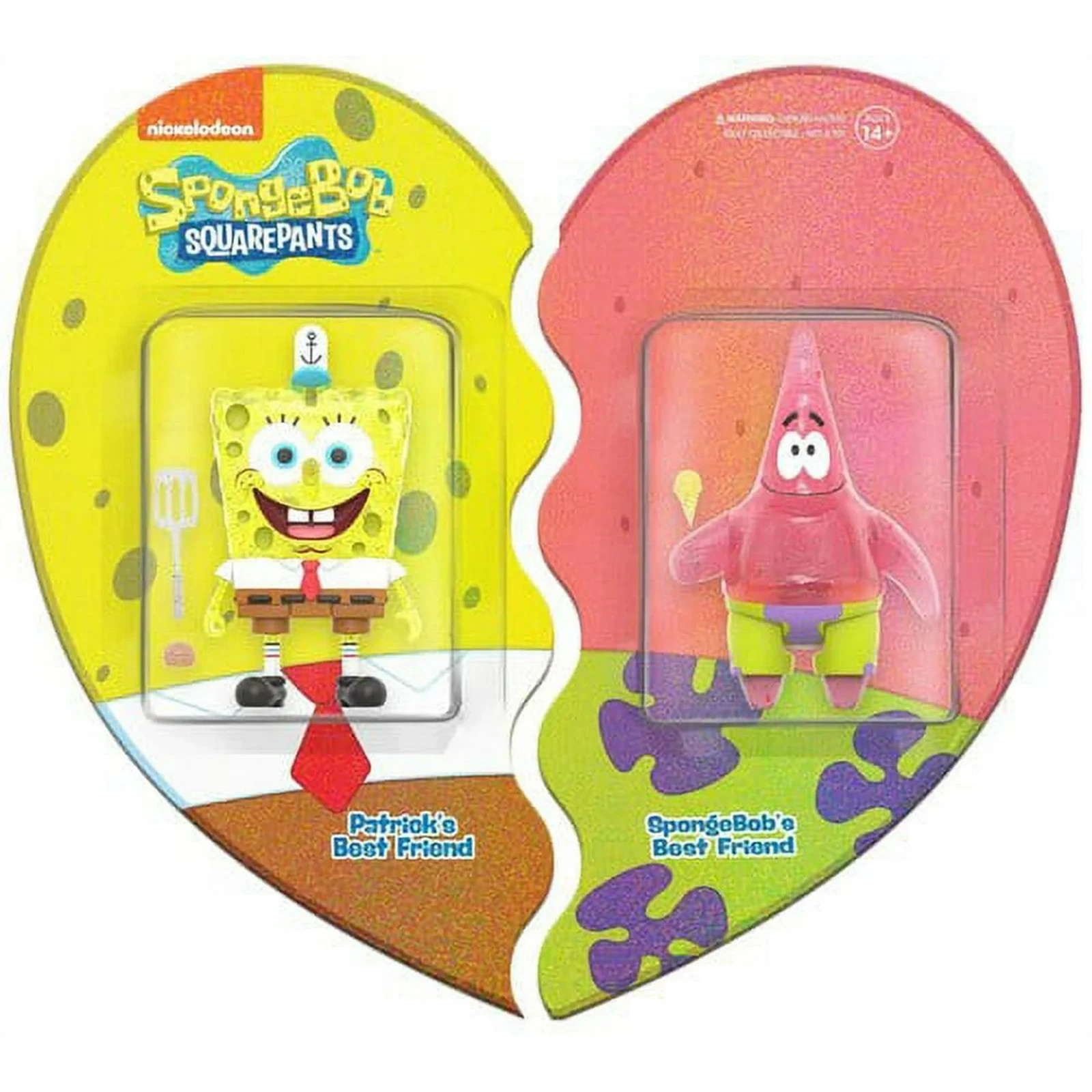 Super7 SpongeBob & Patrick BFF Glitter 2pack ReAction Figures SDCC Exclusive NEW