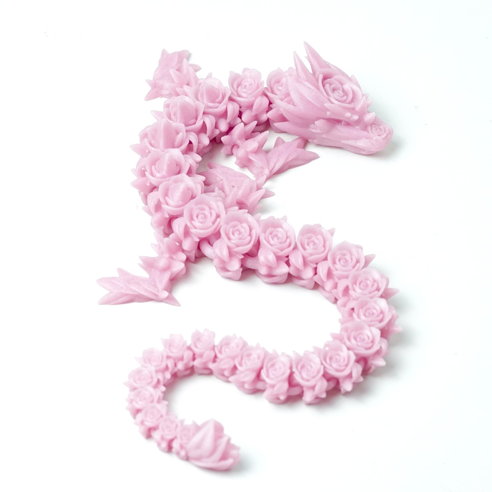 3D Printed Rose Dragon Model,Articulated Animals figure,Fidget Toys Home Decor