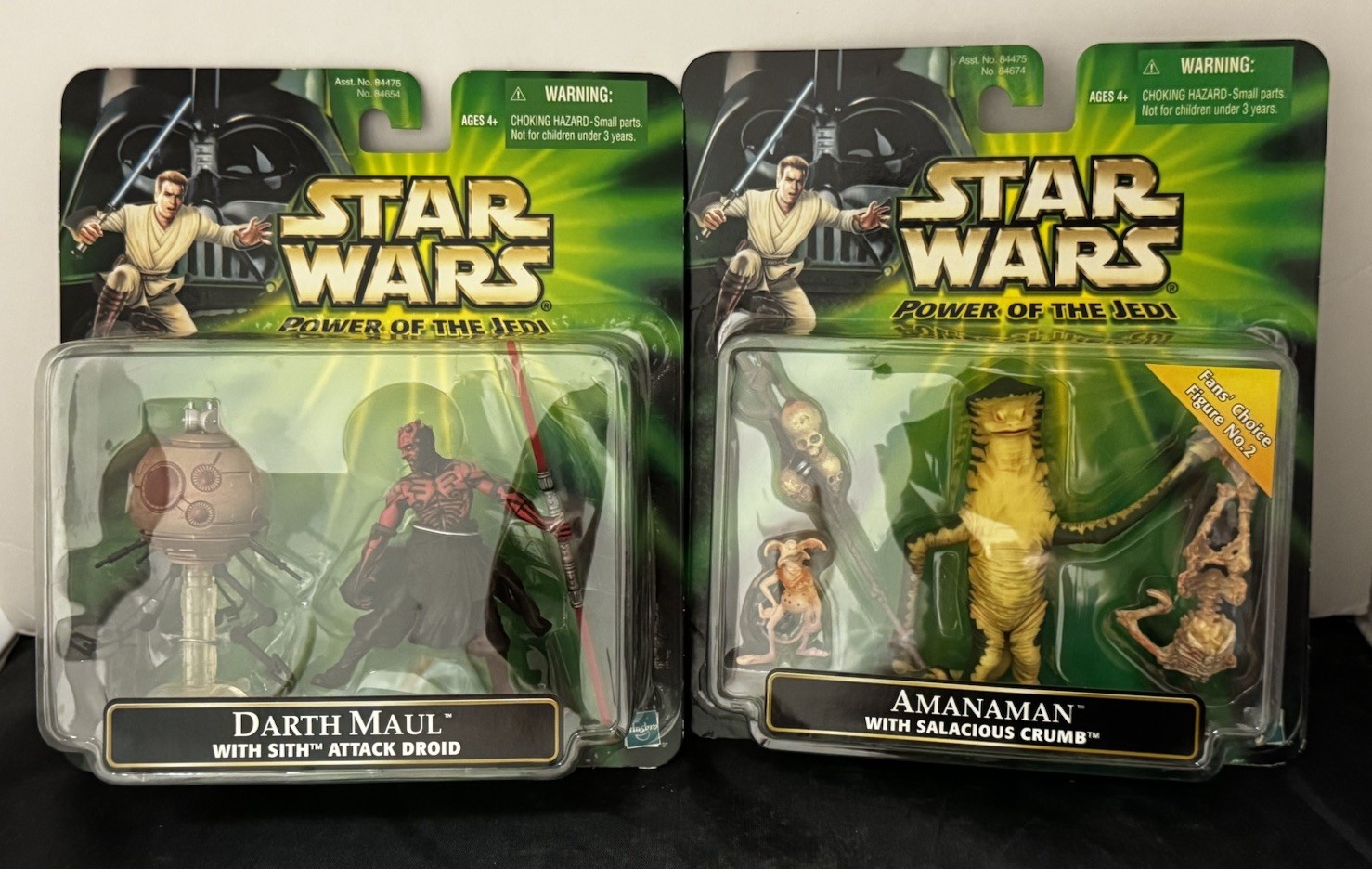 Star Wars Power Of The Jedi 2001 Y2K Figure Lot Amanaman Darth Maul New Sealed