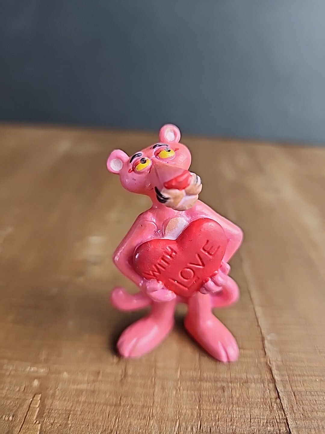 1983 Bully Pink Panther With Love 2.5” PVC Figure W. Germany Valentine Romance