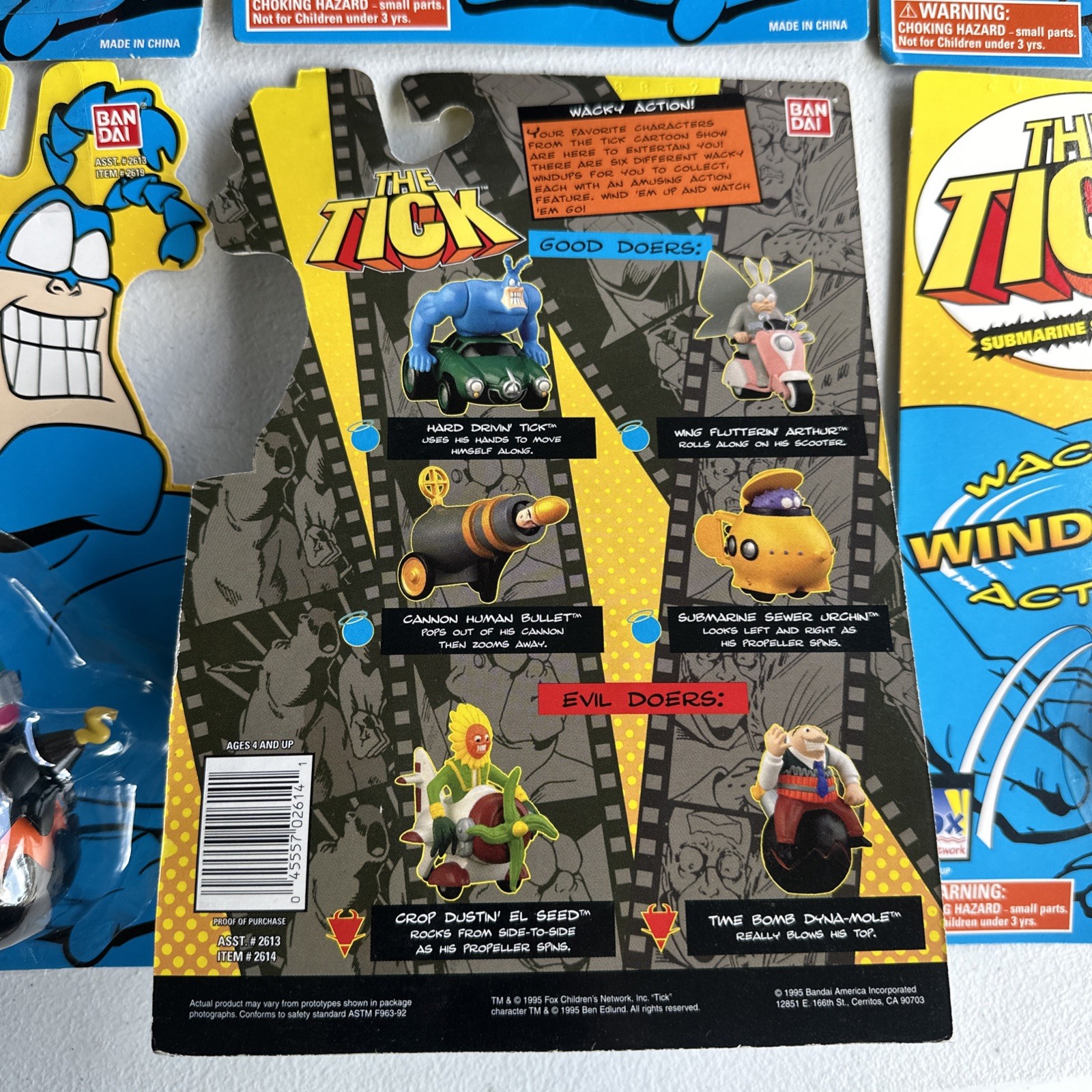 1995 Vintage VHTF The Tick Complete Set of 6 Wacky Windups Brand New Sealed