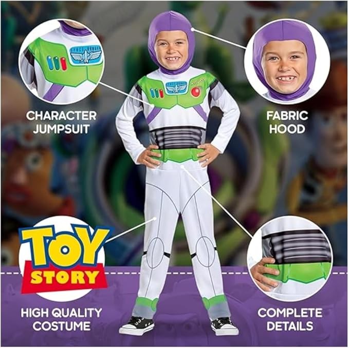 Disney Official Classic Buzz Lightyear Costume Kids 7-8 YEARS