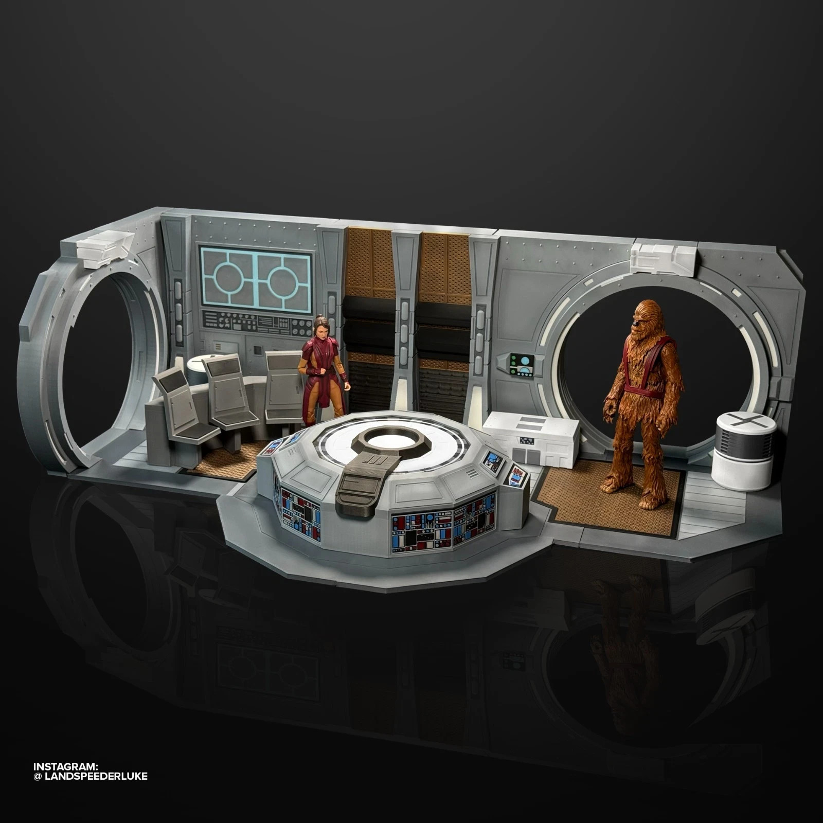Ebon Hawk Diorama for 3.75 in (1:18) Figure STAR WARS Accessory FULLY ASSEMBLED