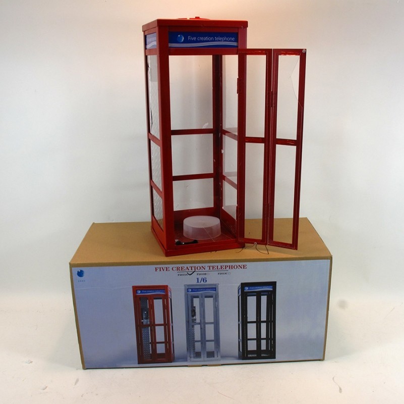 FIVETOYS 1/6 Red Telephone Booth ONLY. Figures Not Included.