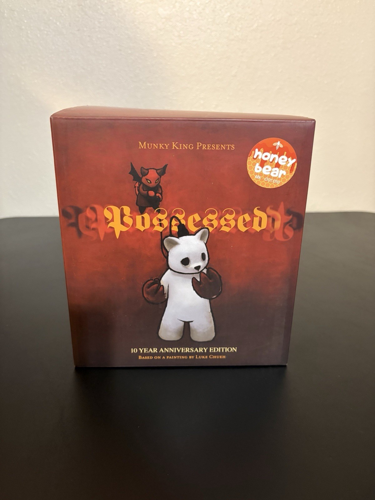 Possessed Honey Bear *BROWN* Munky King Presents On Luke Chueh Painting