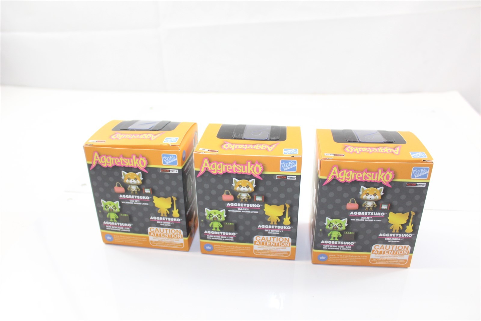 Aggretsuko Lot of 3 Blind Boxes Age 14+Action Vinyl Figures
