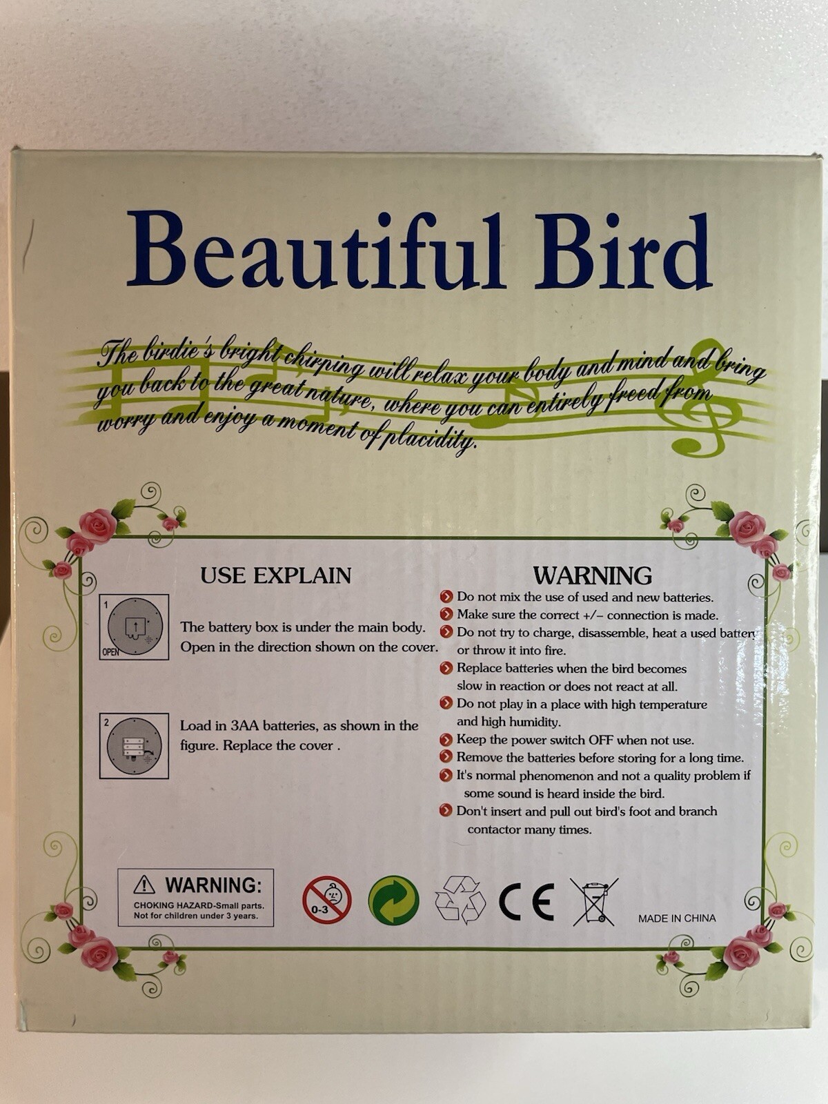 Blue Jay Realistic Singing & Chirping Bird In Cage Gift Set