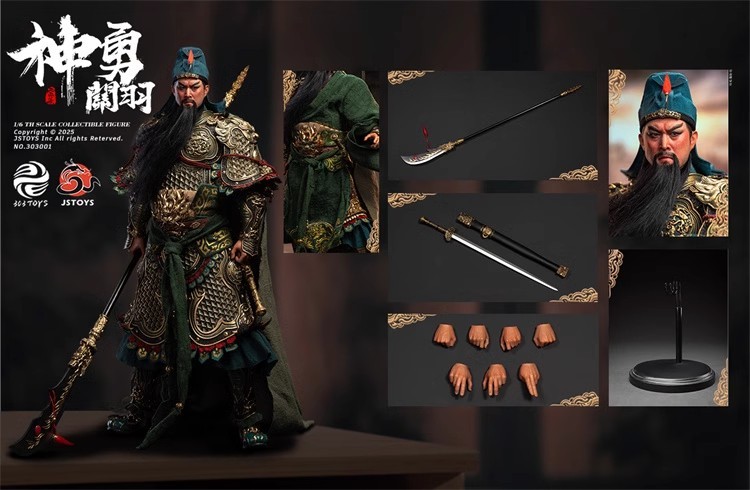 In Stock New 303TOYS X JSTOYS 303001 GuanYu 1/6 Action Figure Standard Version