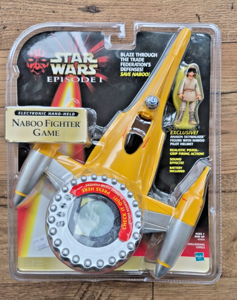 1999 Hasbro Star Wars Episode 1 Naboo Fighter Electronic Handheld Game New